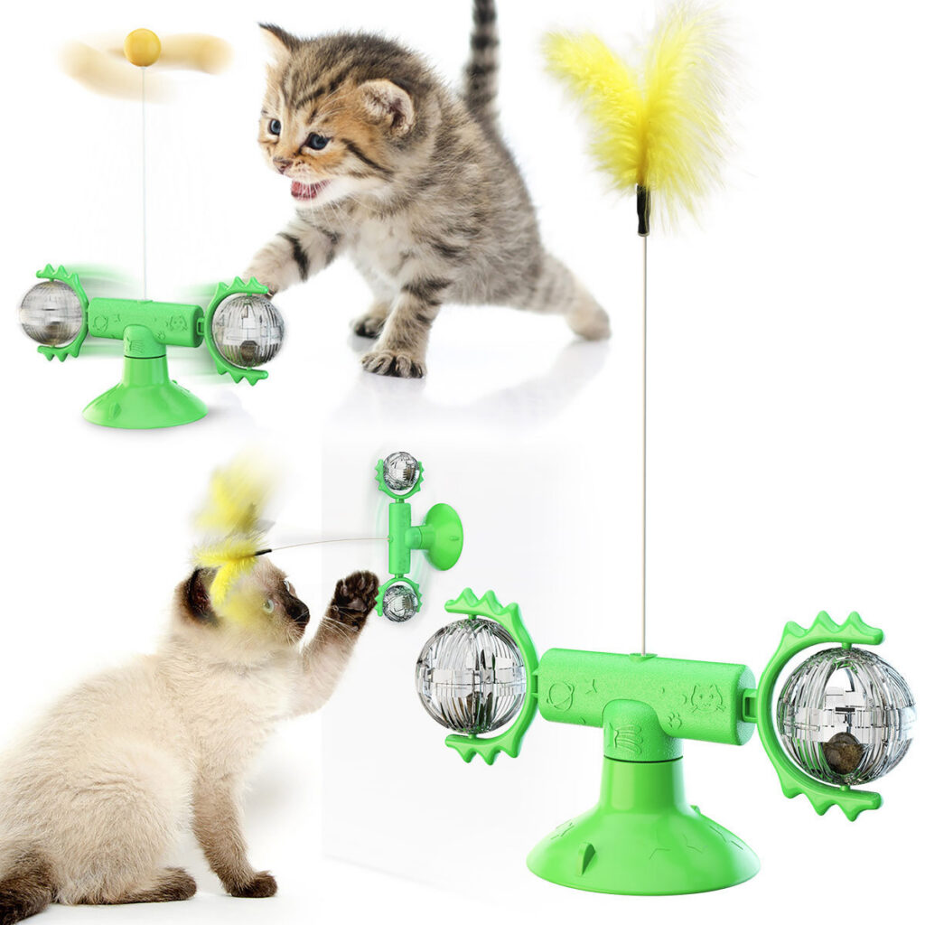 Interactive Cat Turntable Activity Toy