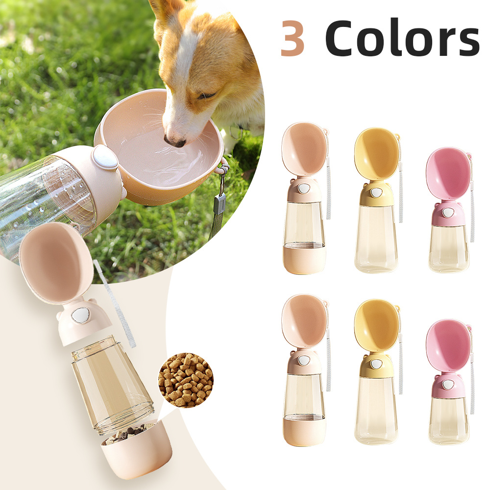 Portable Pet Water Bottle with Food Container