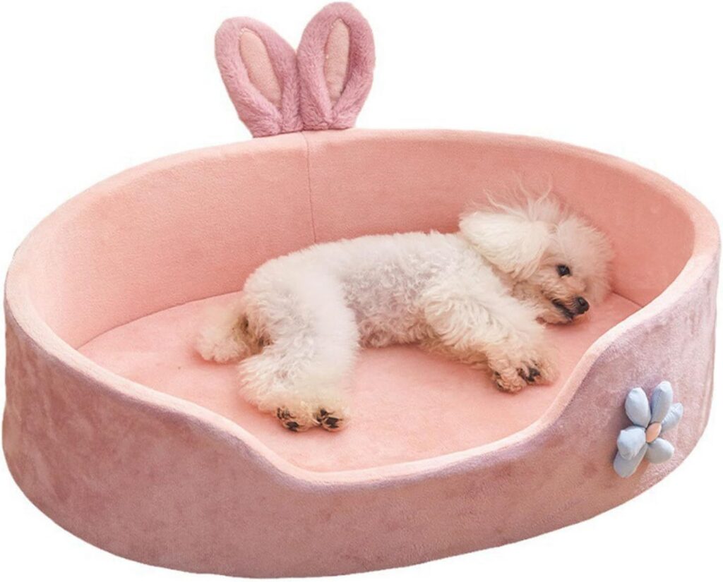 Soft Pink Pet Sleeping Bed