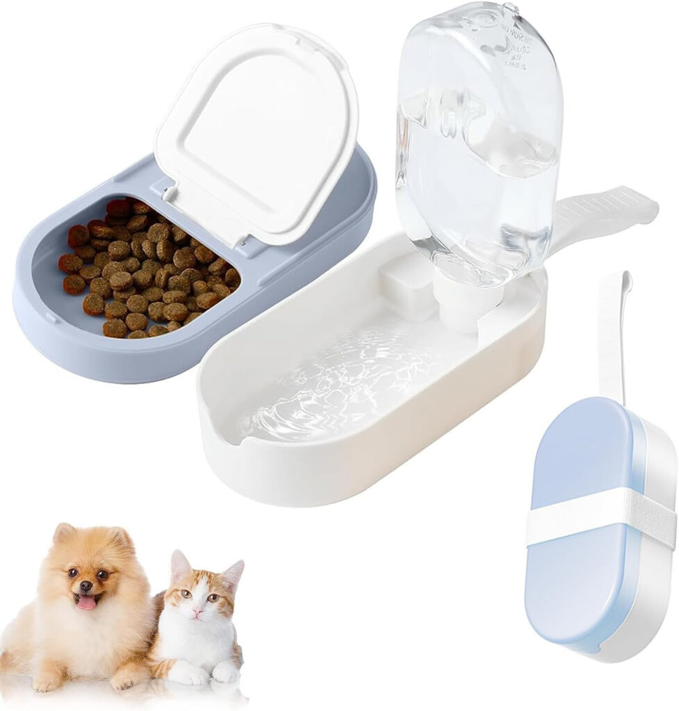Portable Pet Water Bottle with Food Container